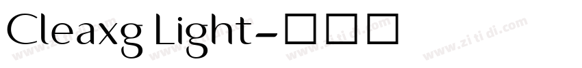 Cleaxg Light字体转换